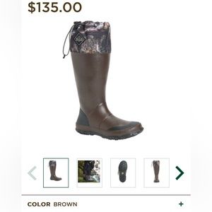 Muck Unisex Forager Tall Boot. Brown camouflage. Men’s size 10, women’s 9